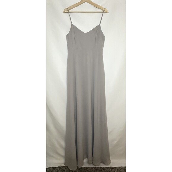 SHOW ME YOUR MUMU Faith Maxi Dress Dove Gray Chiffon‎ SIZE MEDIUM NWT - Picture 1 of 9